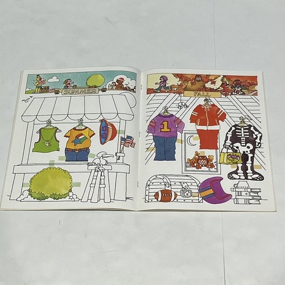 Vintage 1984 Golden Sesame Street Paper Doll Book Season Bert Ernie Prairie Dawn - Picture 14 of 16